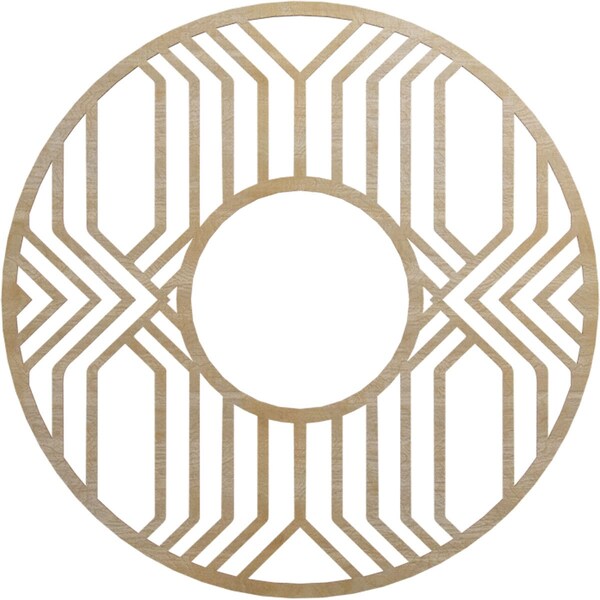 Ekena Millwork Empire Wood Fretwork Pierced Ceiling Medallion, Birch, 38"OD x 13 7/8"ID x 3/8"T CMWP38X38X0375EPBI - main